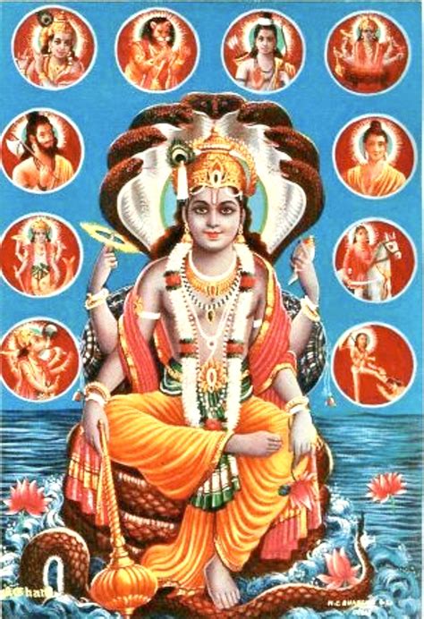 24 Avatars Of Lord Vishnu From The Bhagavata Purana Shriguru Maharishi