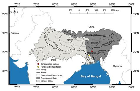 Ganges And Brahmaputra River Basin With The Respective Catchment Areas