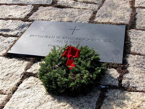 Grave Of Jacqueline Kennedy Onassis Photograph By Ben Schumin Fine