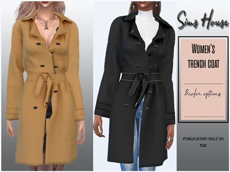 The Sims Resource Womens Trench Coat