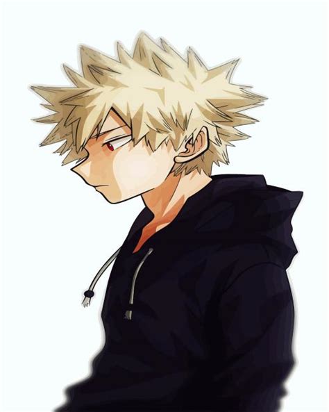 Bakugo Side Profile Paint By Numbers Pbn Canvas Paint By Numbers