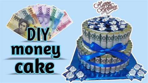 Kotak money roll cake money cake box membuat kue uang gulung. Cara membuat kue dari uang kertas || DIY money cake ...