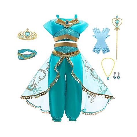 Aishangyide Fille Deguisement Princesse Jasmine Robe De Aladdin Pr