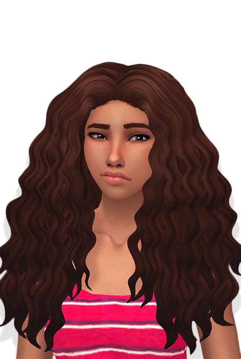 Sims 4 Wavy Hair Cc