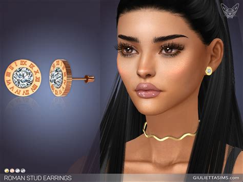 Roman Stud Earrings For Men And Women The Sims 4 Catalog
