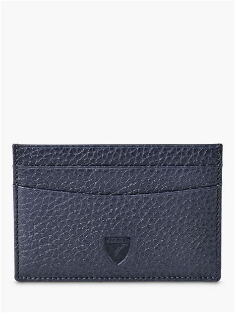 aspinal of london pebble leather slim credit card case navy credit card cases pebbled