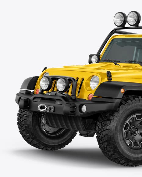 Magazines & books, iphone, ipad, macbook, imac, packaging, signs, vehicles, apparel, food and beverages, cosmetics and more! Jeep Wrangler Mockup - Left Half Side View in Vehicle ...