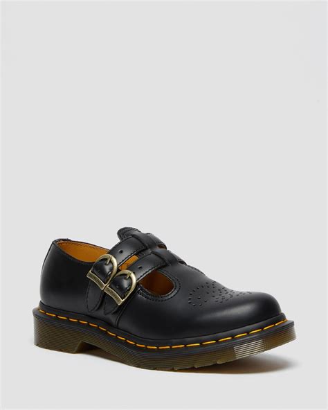 Smooth Leather Mary Jane Shoes In Black Dr Martens