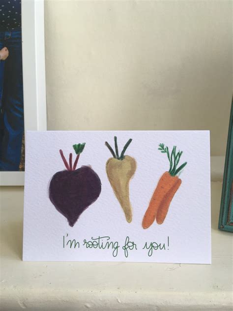 Im Rooting For You A6 Root Vegetables Gardening Veggie Pun Etsy