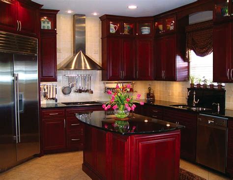 Cherry Kitchen Cabinets With Black Granite Countertops Things In The