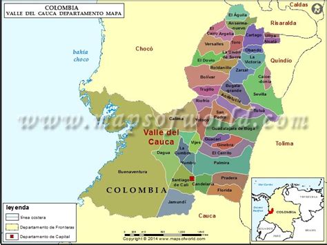 Mapa Del Valle Del Cauca Departamento Del Valle Del Cauca Mapas