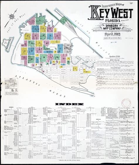 Historic Sanborn Map Key West 1912 Florida Keys Pinterest Key