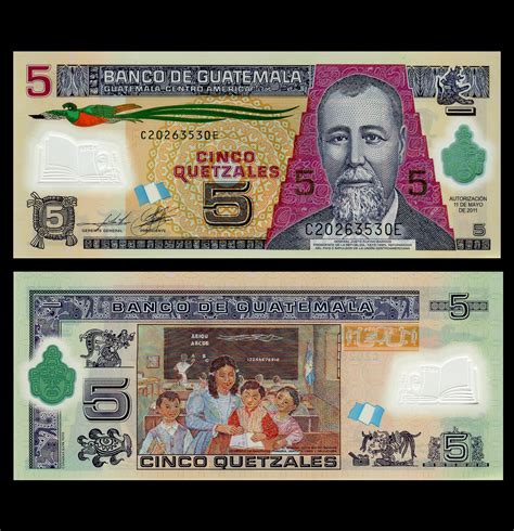 Billete Guatemala 5 Quetzales NumismÁtica Martell
