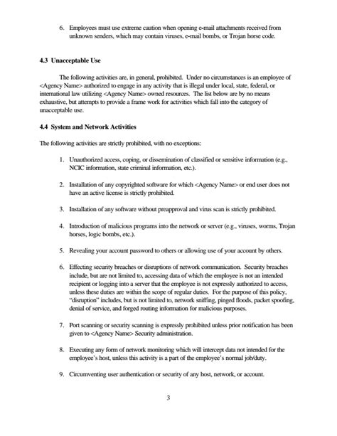 Acceptable Use Policy Template Nist