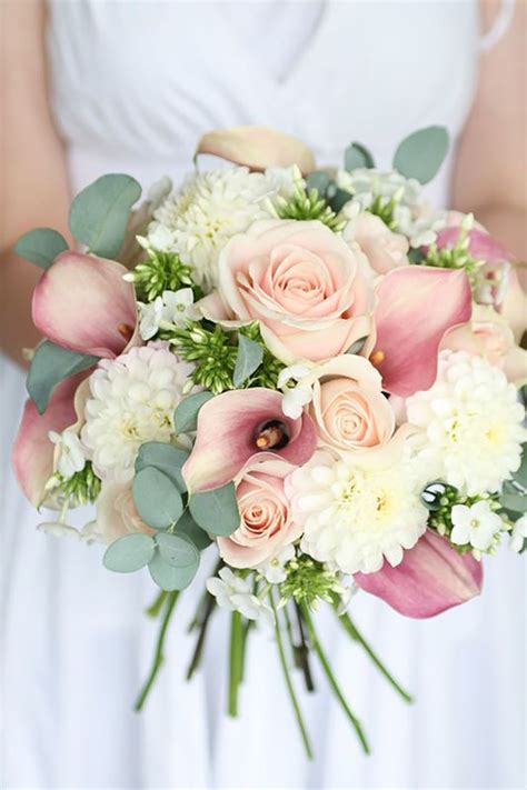 Pink And Cream Wedding Bouquet With Roses In 2019 Wedding Bouquets
