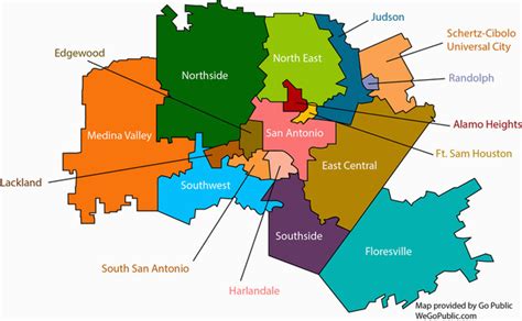 Map Of School Districts In Texas San Antonio School Districts Gopublic