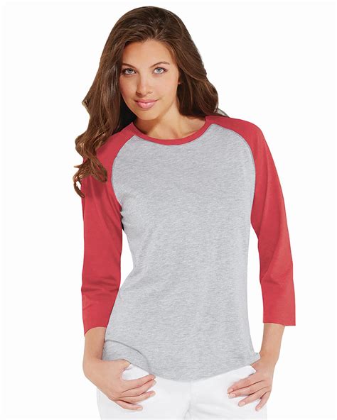 Custom Printed Ladies Baseball Fine Jersey T Shirt