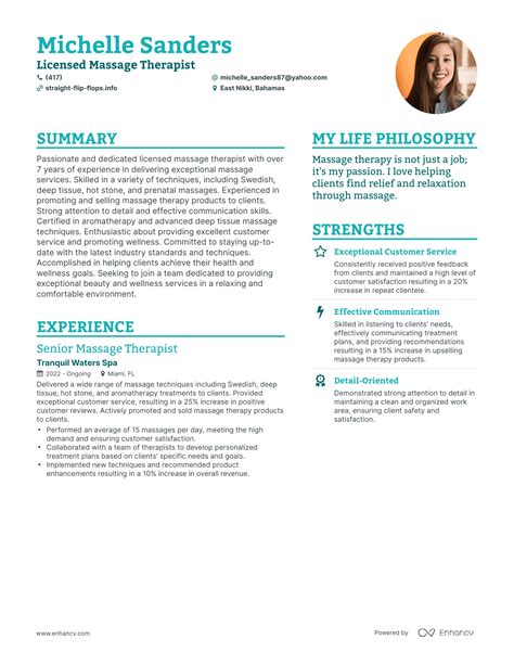 3 Licensed Massage Therapist Resume Examples And How To Guide For 2023