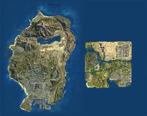 Gta V Vs Gta San Andreas Map Sizes Grand Theft Auto Rockstar Gta 5