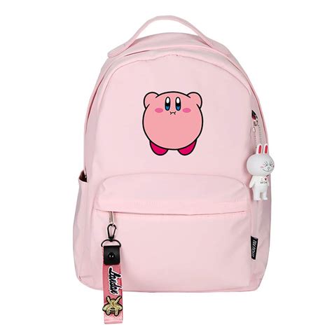 Kirby Women Cute Back Pack Kawaii Bookbag Pink Shoulder Bags Girls