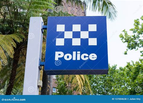 Australian Police Station Sign In Sydney Australia Editorial Stock
