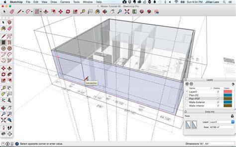 The kids tease me and say now mom has her own. Draw a 3D House Model in SketchUp from a Floor Plan ...