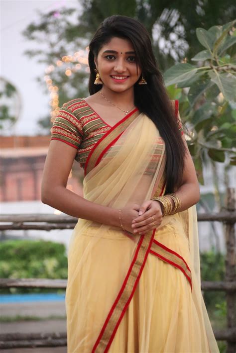 Sathyaraj natarajan for super deluxe. Aditi Menon Dazzling In Half Saree
