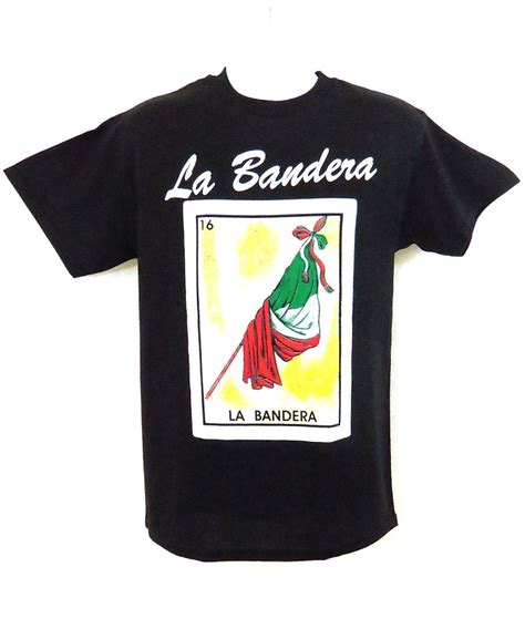 16 La Bandera Mexican Loteria T Shirts Tees Cotton Shirts