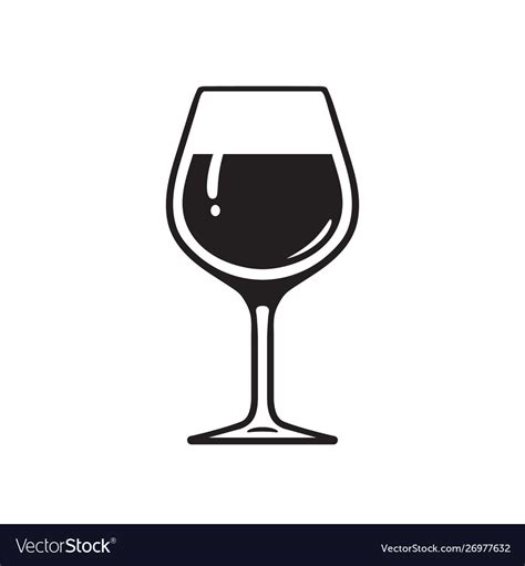 Glass wine wineglass icon Royalty Free Vector Image