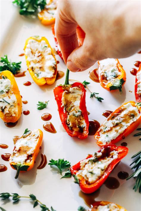 Herbed Cheese Stuffed Mini Sweet Peppers Making Thyme For Health