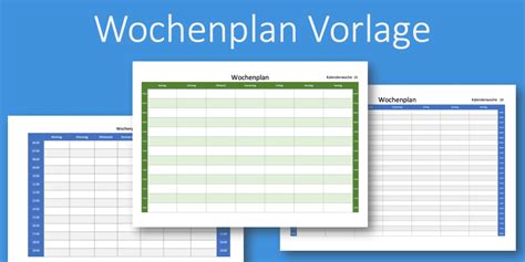 Wochenplan Vorlage Gratis Excel And Word Vorlage Vorlach