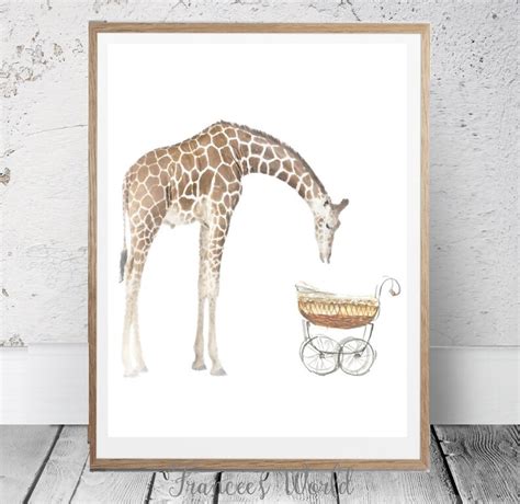 Giraffe Print Giraffe Printable Giraffe Nursery Art Baby Etsy