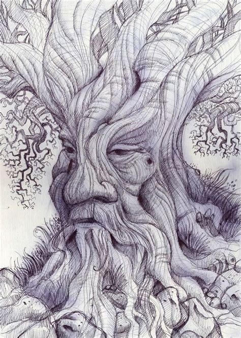 Tree Man Drawing Images And Pictures Fantasy Tree Drawing Fantasy Tree