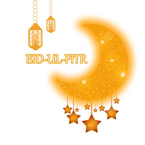 Eid Ul Fitr Hd Transparent Golden Eid Ul Fitr Typography With Shining
