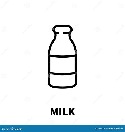 Milk Icon Or Logo In Modern Line Style Stock Vector Illustration Of