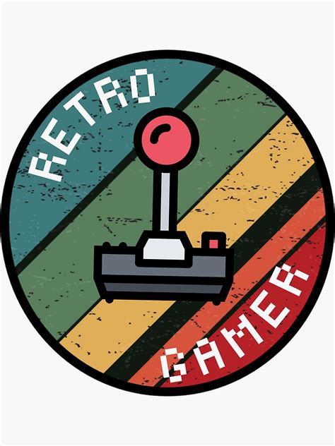 Retro Gamer Sticker For Sale By Andyzdesigns Redbubble