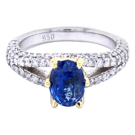 Cartier Natural Sapphire Diamond Platinum Ring For Sale At 1stdibs
