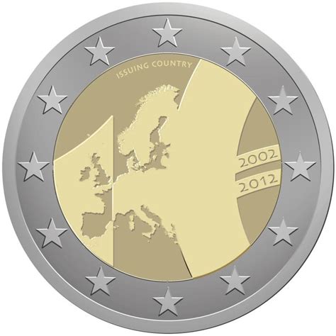 2 Euro Münze 10 Jahre Euro Bargeld 2012