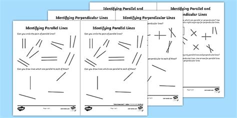 Parallel and Perpendicular Lines Year 3 | KS2 Worksheets