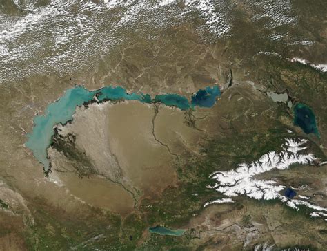Nasa Visible Earth Lake Balkhash Kazakhstan