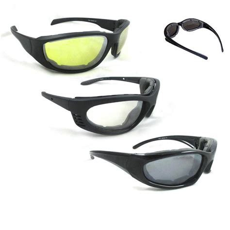 3 Pair Combo Padded Motorcycle Sunglasses Wind Resistant Riding Glasses New Oakley Sunglasses
