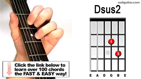 How To Play Dsus2 Suspended Guitar Chords Lesson Youtube