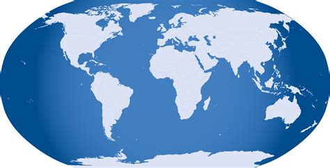 Clipart Blue World Map