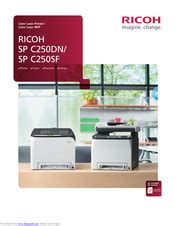 Ricoh sp c250dn driver downloads. Ricoh SP C250DN Manuals