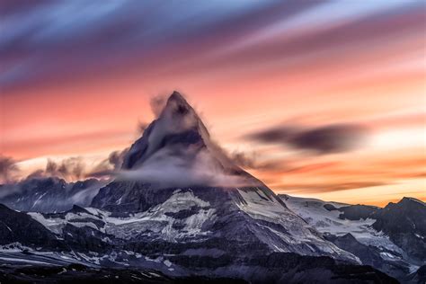 Wallpaper 3840x2560 Px Clouds Long Exposure Matterhorn Mountains