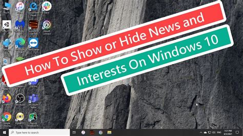 How To Show Or Hide News And Interests On Windows 10 Taskbar Youtube