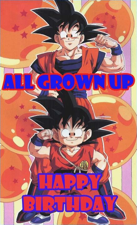 A coveted dragon ball is in danger of being stolen! Dragon Ball Z Birthday Card Dragon Ball Z Happy Birthday ...