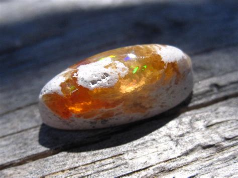 Mexican Fire Opal Cabochon Pointed Oval 17mm X 6mm