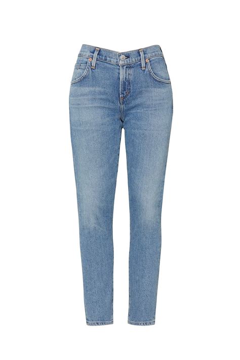 Indigo Elsa Mid Rise Slim Fit Crop Jeans By Citizens Of Humanity For
