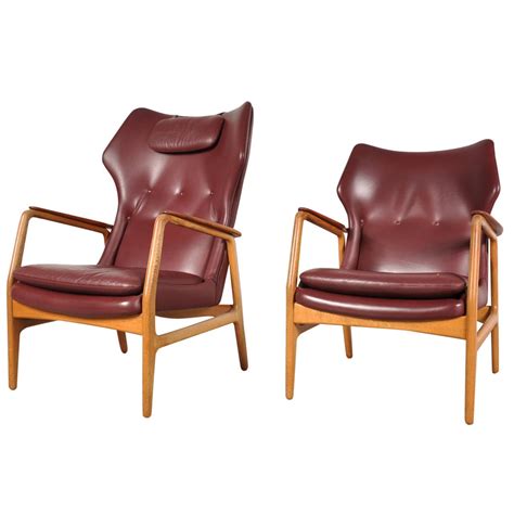 Set Of Two Bovenkamp By Aksel Bender Madsen Easy Chairs Circa 1950 For